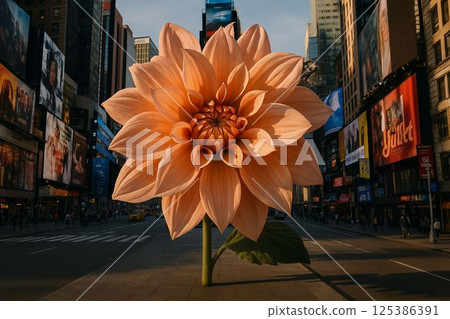 Giant Flower Blooms Times Square 125386391