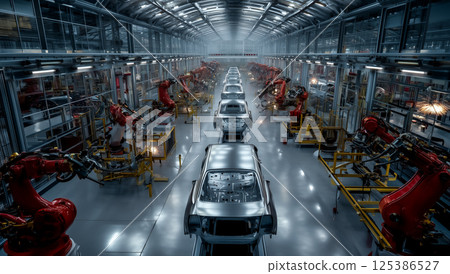 Modern smart factory 125386527