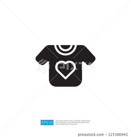 Silhouette Of A Baby Onesie With A Heart Design On A White Backgrounds Vector Art illustration Icon Style Infant Clothing Style Design for Baby Care and Newborn Gift Silhouette Of A Baby Onesie With A Heart Design On A White Backgrounds Vector Art illustration Icon Style Infant Clothing Style Design for Baby Care and Newborn Gift 125386942
