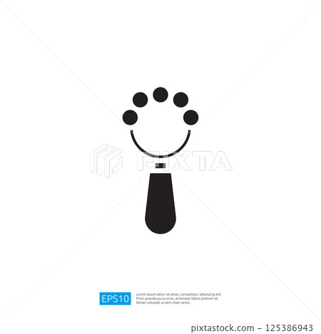 Baby Care Icon Featuring A Simple Design With Circular Shapes And A Handle In Black Color Graphic Design Representing Child Care Needs Tools And Accessories For Baby Development 125386943