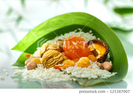 餡料, 粽葉, 包裹, 新鮮,  端午節, 節慶, 125387007