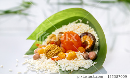 filling, zong leaves, wrapped, fresh, Dragon Boat Festival, festival, 125387009