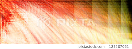 水平懸垂紋理，具有複雜的抽象圖案，逐漸從紅色變為金色並與透明度重疊 125387061