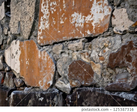 Decayed brick wall (AI generated image) Decayed brick wall (AI generated image) 125387316