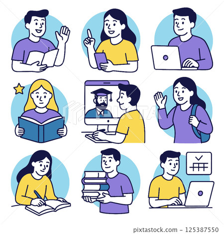 Learning education study technology reading online classroom student books engagement 125387550