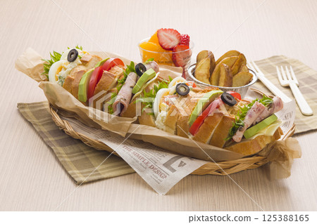 法國三明治午餐盒 125388165