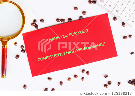 Grateful acknowledgment for outstanding performance in a workplace setting 125388212