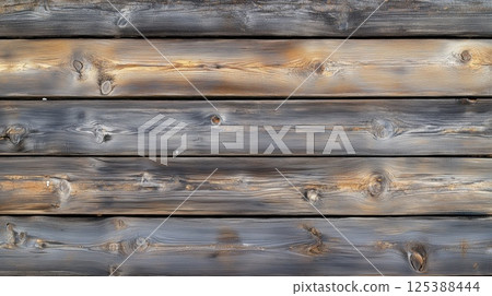 Rustic Wooden Floor Mockup with Seamless Texture and Natural Tones 125388444