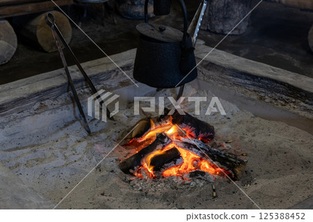 Fire of the hearth 125388452