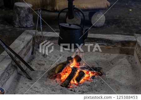 Fire of the hearth 125388453