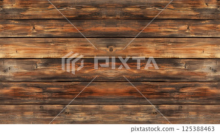 Rustic Wooden Floor Mockup with Seamless Texture and Natural Tones 125388463