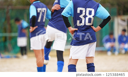 Youth soccer match (players practicing) Youth soccer match (players practicing) 125388465