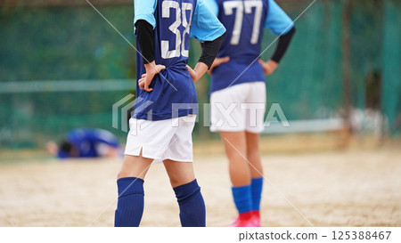 Youth soccer match (players practicing) Youth soccer match (players practicing) 125388467