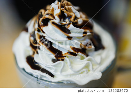 Delicious chocolate ice cream Delicious chocolate ice cream 125388470