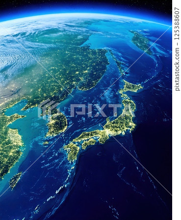 從太空看日本（人工智慧生成的圖像） 125388607