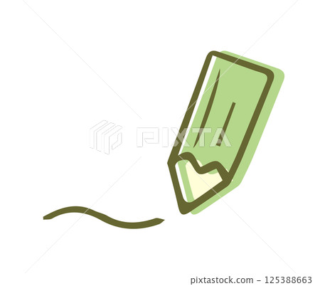 Trace and pencil hand drawn icon illustration 125388663