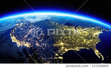 從太空看美國(人工智慧生成的圖像) 從太空看美國(人工智慧生成的圖像) 125388809