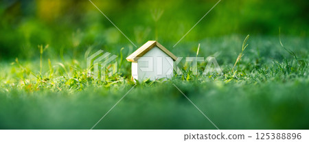 House energy efficiency, energy efficient rating class concept, eco home renovation save cost 125388896