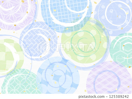 各種日本紙質紋理的背景插圖 各種日本紙質紋理的背景插圖 125389242