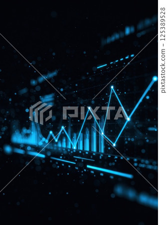Futuristic blue graph showing growth (AI generated image) Futuristic blue graph showing growth (AI generated image) 125389528