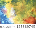 多彩的水彩紋理背景 125389745