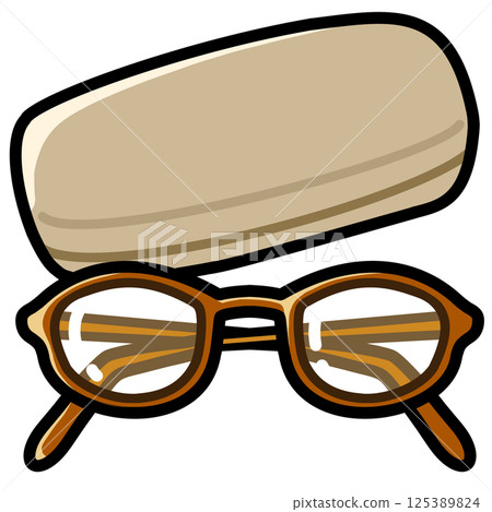 Disaster preparedness supplies [eyeglasses and glasses case] 125389824