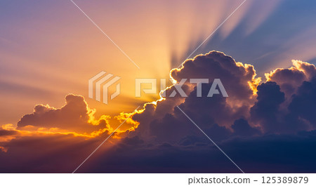 Sun and clouds Sun and clouds 125389879