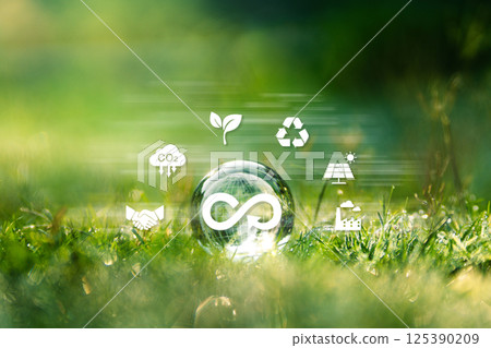 Environment sustainable circular economy,circular economy concept Increased energy consumption and CO2 emissions Environment sustainable circular economy,circular economy concept Increased energy consumption and CO2 emissions 125390209