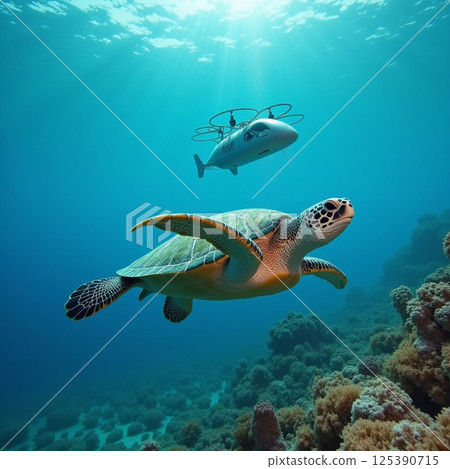 aquatic, in the water, underwater 125390715