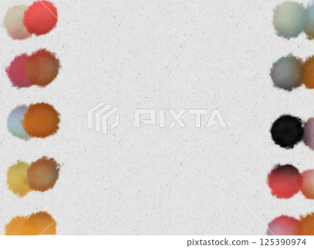 Watercolor polka dot frame 125390974