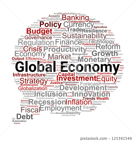Global Economy Word Cloud. Key Concepts for Economic Analysis and Growth Insights Global Economy Word Cloud. Key Concepts for Economic Analysis and Growth Insights 125391549