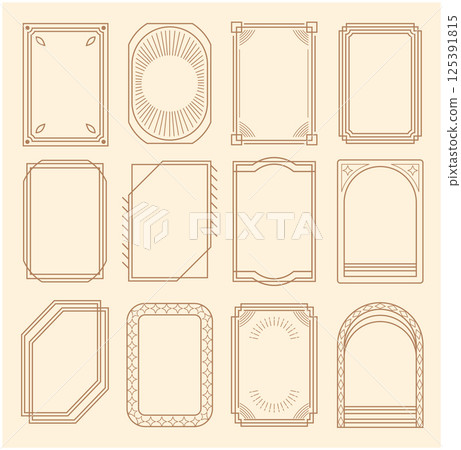 Flat frame border set Flat frame border set 125391815