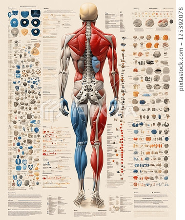 comparison of joint and muscle therapies in medical infographic poster 125392078
