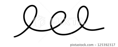 Curls abstract scribble. hand drawn line. Doodle decorative curls, swirls, Calligraphy dividers vector collection. Curls abstract scribble. hand drawn line. Doodle decorative curls, swirls, Calligraphy dividers vector collection. 125392317