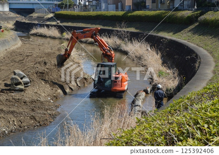 River construction site 125392406