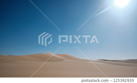 Sand dunes in desert 125392920