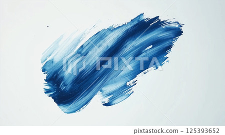 藍色水彩筆觸 藍色水彩筆觸 125393652
