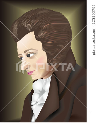 Mozart portrait by Lange - a rendering 125393795