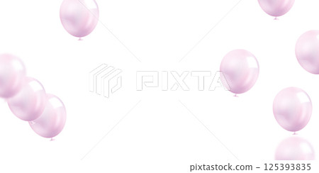 3d pink balloon design background beautiful banner illustration vector template 3d pink balloon design background beautiful banner illustration vector template 125393835