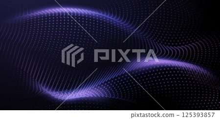 Modern technology abstract particle wave background. Vector illustration. 125393857