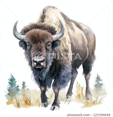 Belovezhskaya Pushcha National Park. Belovezhskaya Pushcha National Park hand drawn watercolor illustration Belovezhskaya Pushcha National Park. Belovezhskaya Pushcha National Park hand drawn watercolor illustration 125394048