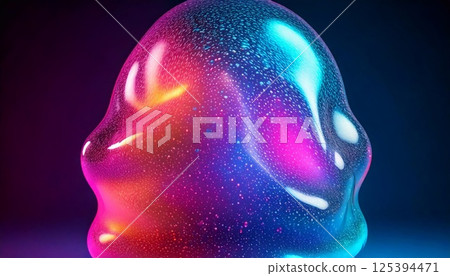 View of a vibrant bubble gum gradient neon blur in an artistic display View of a vibrant bubble gum gradient neon blur in an artistic display 125394471