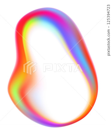 Rainbow Blob Shape Color Gradient Rainbow Blob Shape Color Gradient 125394723