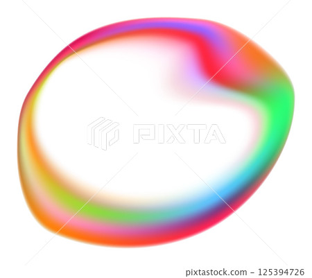 Rainbow Blob Shape Color Gradient 125394726