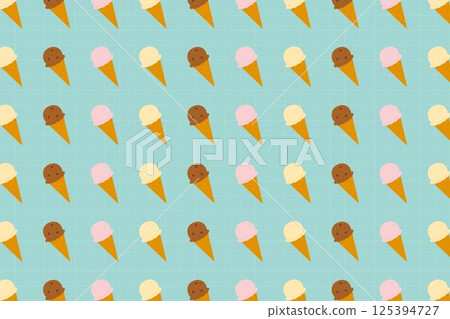 冰淇淋圖案背景圖 125394727