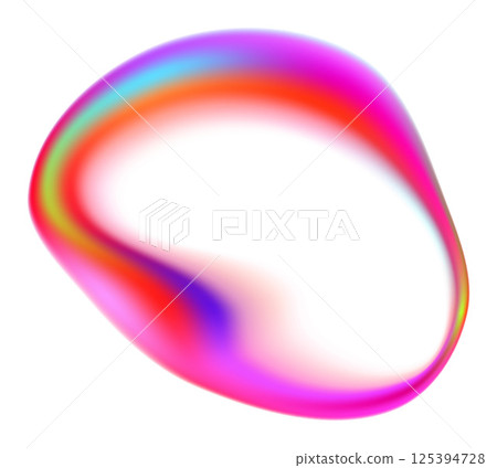 Rainbow Blob Shape Color Gradient 125394728