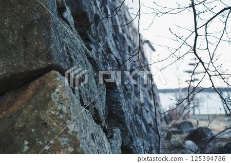 [Kishiwada Castle] Stone walls outside the walls 125394786