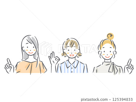 Recommended female avatar set: simple and stylish watercolor illustrations 125394833