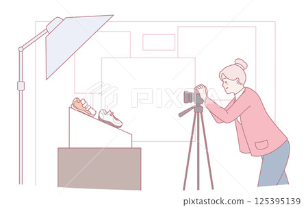 A professional shoe photography setup designed for use in a wellequipped studio setting 125395139