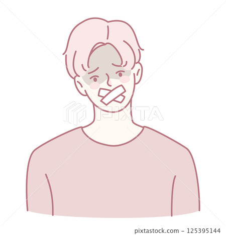 Silenced Expression A Thoughtful Depiction of Silent Suffering and Inner Struggles Silenced Expression A Thoughtful Depiction of Silent Suffering and Inner Struggles 125395144